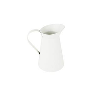 Manufacturer Wholesale White Milk Jug Flower Pot Vase European and American Retro Iron Home Creative Pastoral Decoration Iron Sheet