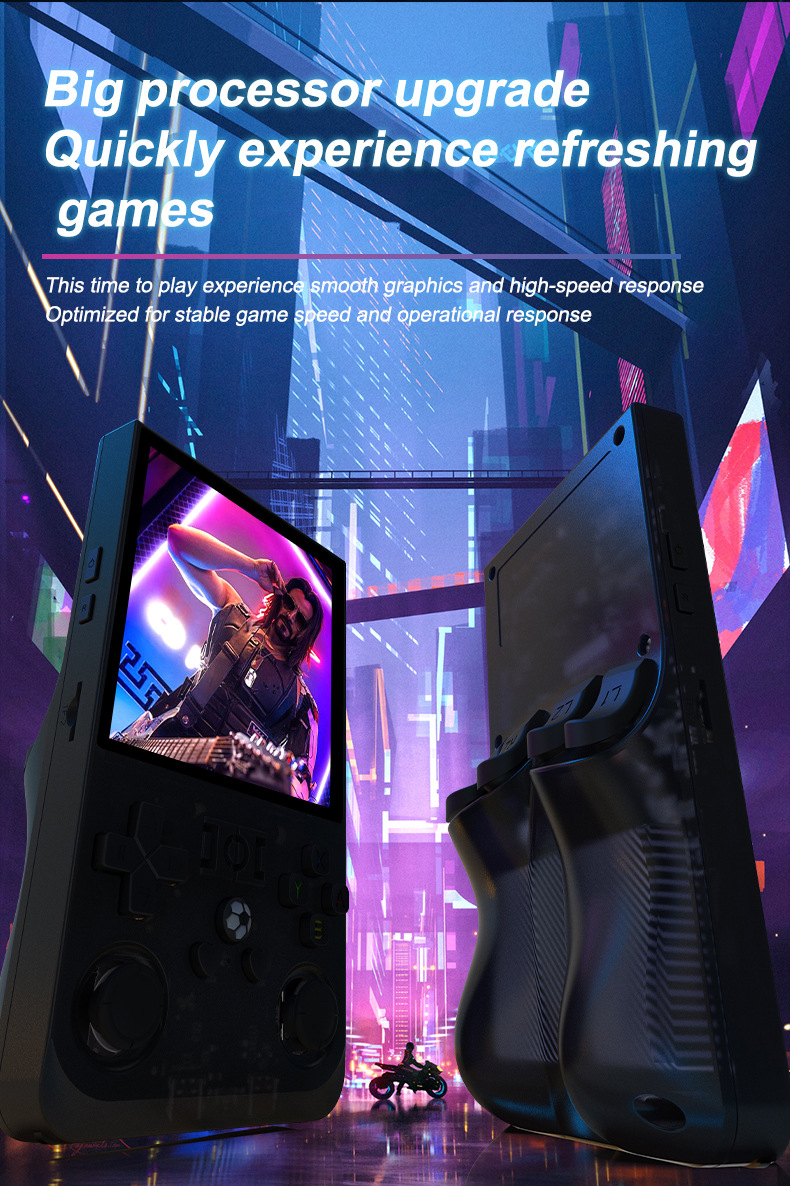 New R36MAX Open Source Handheld Retro Game Console 4.0inch IPS Screen Portable Pocket Arcade_voghion.com