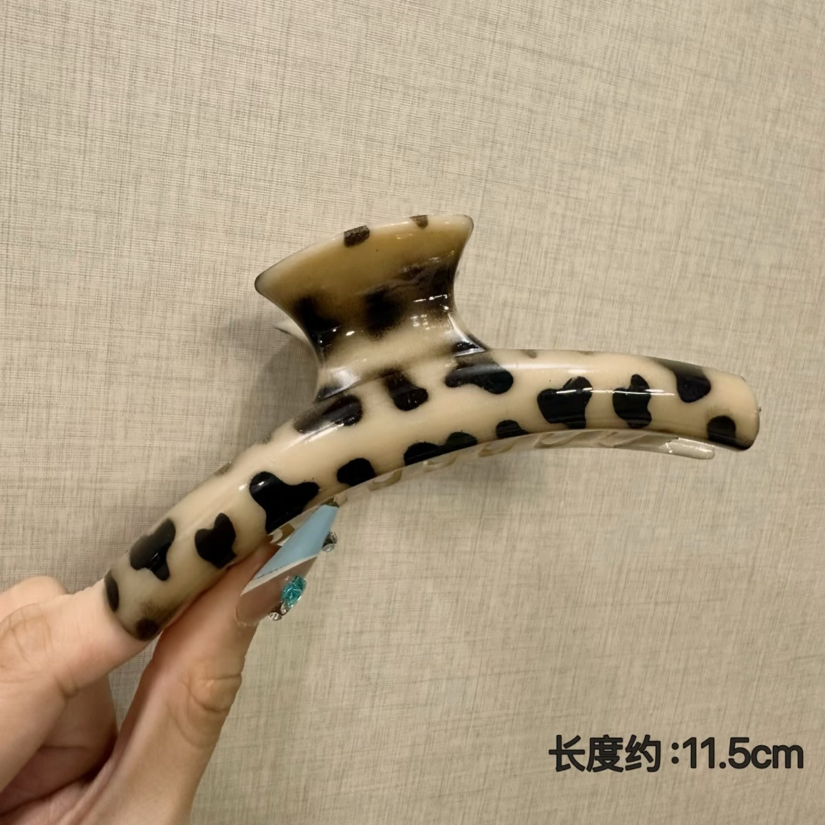 Glossy clothes hanger light leopard print-11.5cm