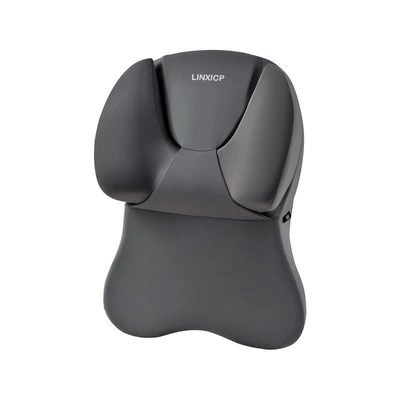 lumbar support can be fixed | Headrest - rock-gray-leisureone-headrest-height-adjustable