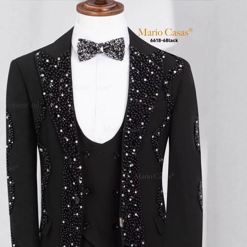 2026 Men's Suit European and American Foreign Trade Cross-Border Fashion New Style Men's Wedding Handmade Men's Formal Wear 3 Pieces