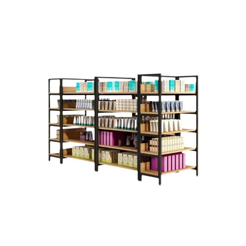 Estanterías de doble cara para tiendas de productos para bebés y madres, tiendas de calzado, estantes de exhibición tipo isla, estantes de almacenamiento combinados de varias capas para promociones de supermercados