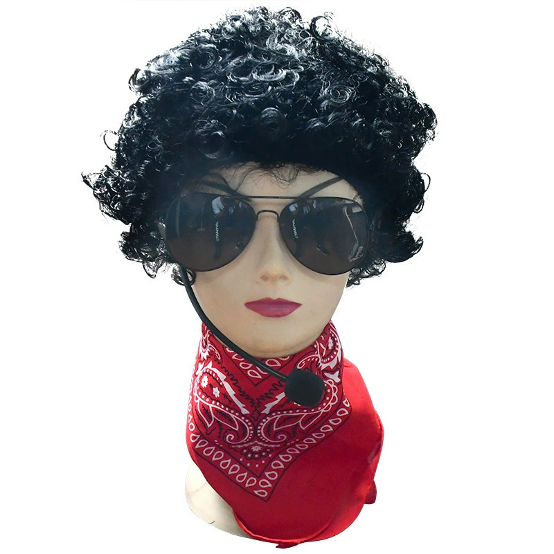 Set, glasses, wig, scarf, 70 years