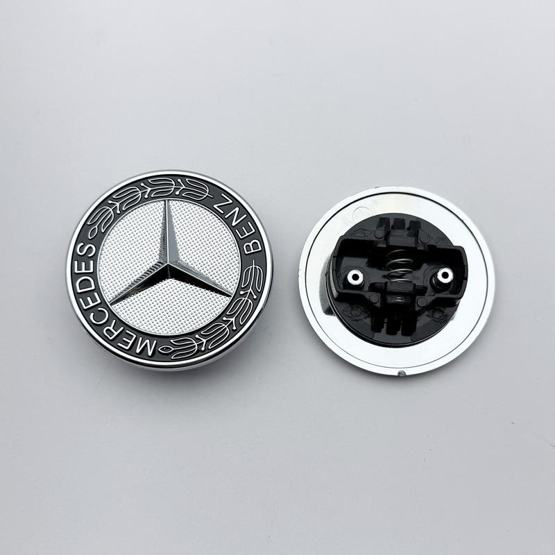 Suitable for Mercedes-Benz Hood Logo 57mm Decorative Ers Grade Glc Glk Cla Cls Hood Flat Logo Front Car Logo