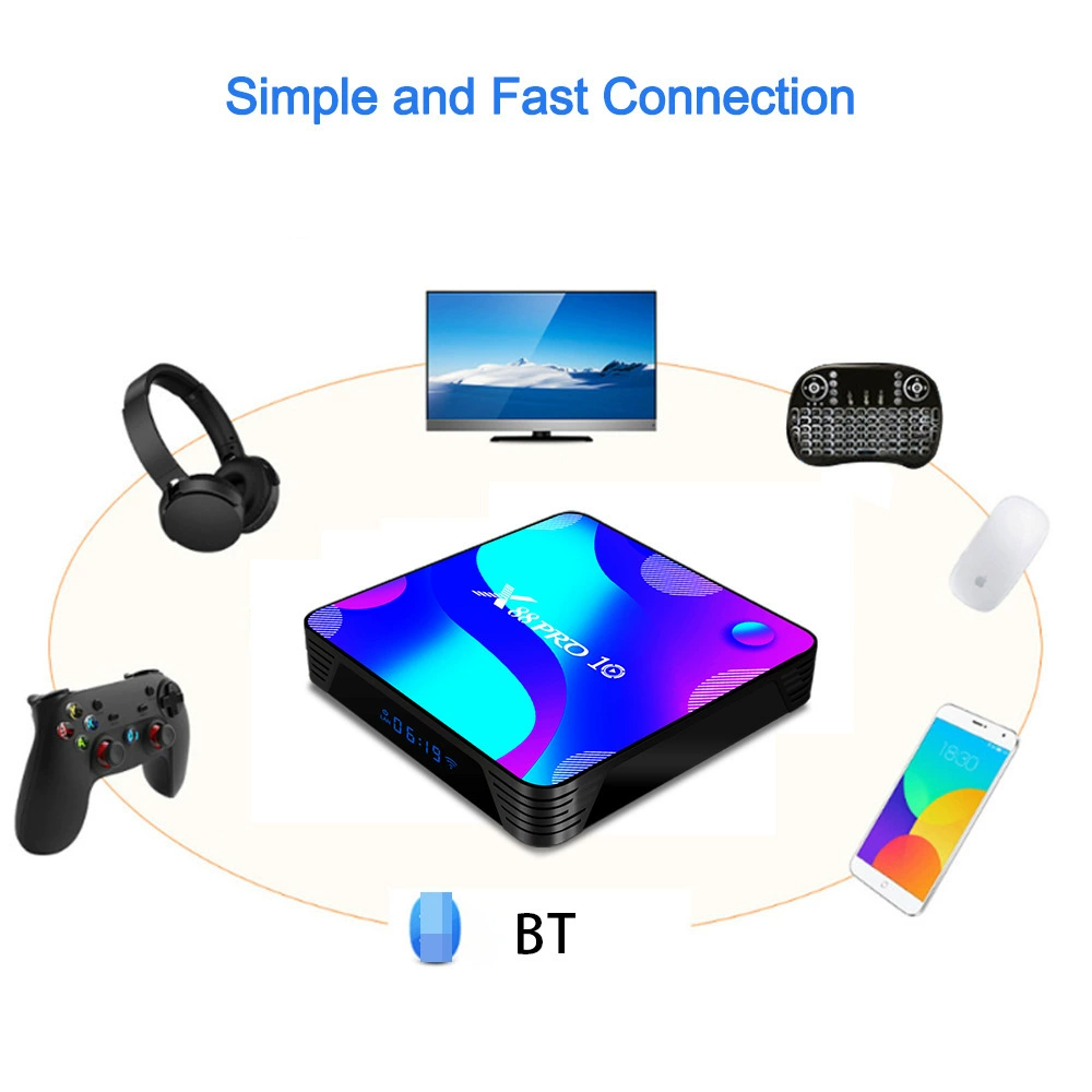 X88pro STB RK3318 Android 10 4k сеть HD BT двойная частота