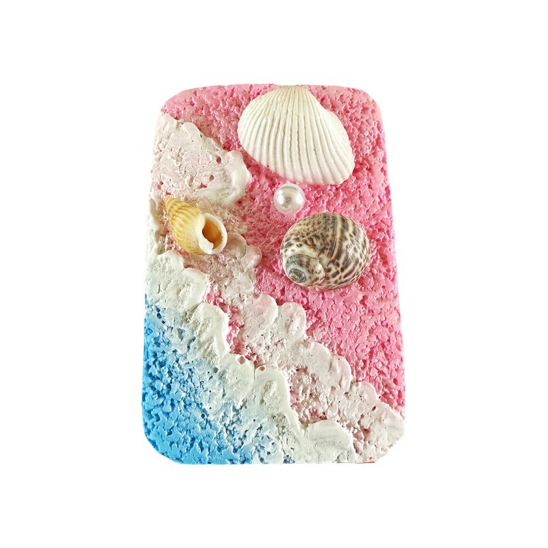 DIY 텍스처 페인팅 냉장고 스티커 천연 쉘 폭발 마그네틱 스테레오 릴리프 해경 순수 수제 컬러 페인팅