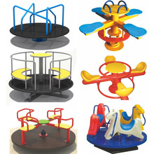 幼儿园户外旋转木马儿童大型飞碟转盘公园小区转椅游乐场室外玩具
