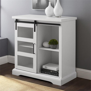 Cross-Border Amazon Living Room Cupboard Modern Simple Sliding Glass Door Storage Console
