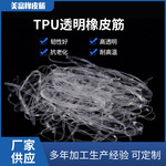 工厂供应 抗老化透明橡皮筋黑色TPU橡胶圈 皮筋 橡筋玩具礼品用