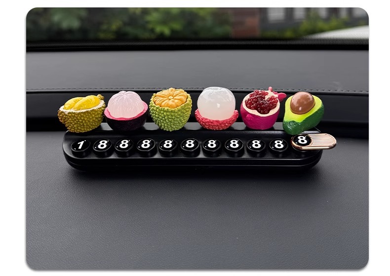 Cute and high-end temporary parking number plate for cars, creative decorative accessory for the car interior