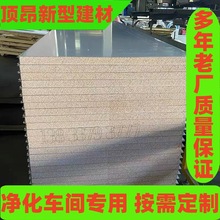 不老泡夹芯板无尘车间吊顶板不锈钢泡沫复合板彩钢夹芯真金板