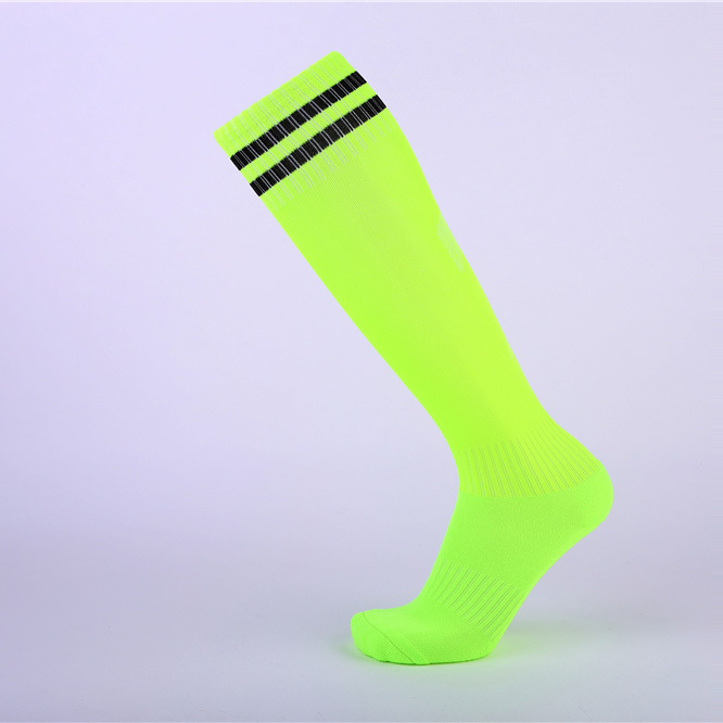 Calcetines de fútbol sobre la rodilla de color sólido personalizados Calcetines para adultos, niños de escuela primaria, calcetines deportivos con fondo de toalla gruesa, calcetines de béisbol