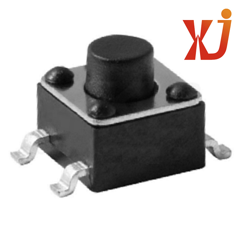 正按轻触开关4.5mm*4.5mm  圆头按键复位开关 厂家轻触开关4脚2脚