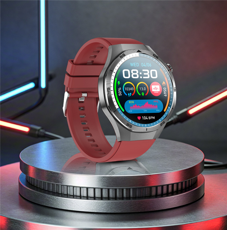The 2025 new ET456 smartwatch features a 1.56 large AMOLED screen, ECG, Bluetooth call, heart rate and sleep mode undefined