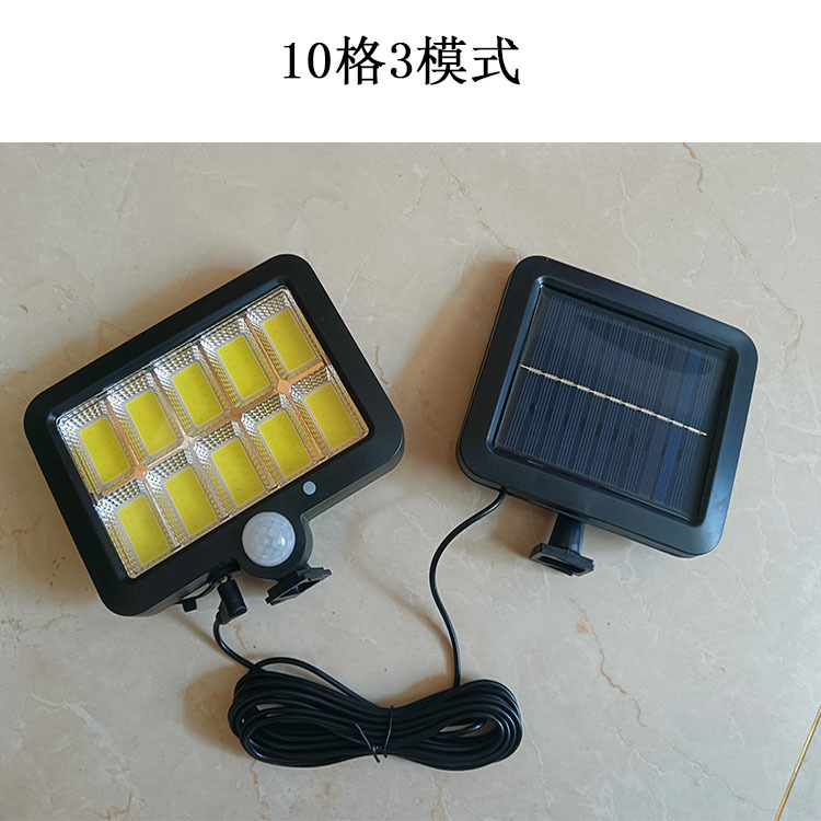 Luz de jardín con energía solar, luz de pared impermeable con sensor de movimiento para exteriores, iluminación para garaje, sensor inteligente, súper brillante.