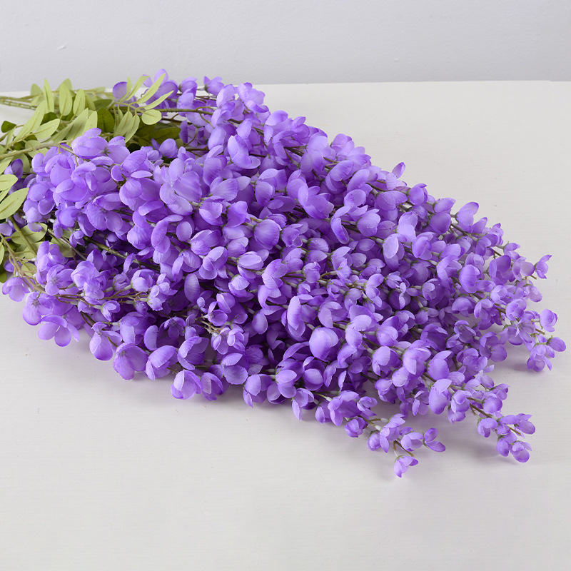 Simulación Able gigante wisteria línea de techo colgante flor de boda sala de bodas red diseño props de disparo