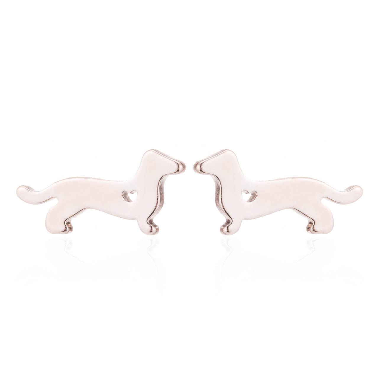 Fashion Dog Stainless Steel Earrings Ear Studs Plating No Inlaid Stainless Steel Earrings display picture 2