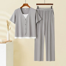 中老年休闲套装;中老年衬衫;中老年休闲裤