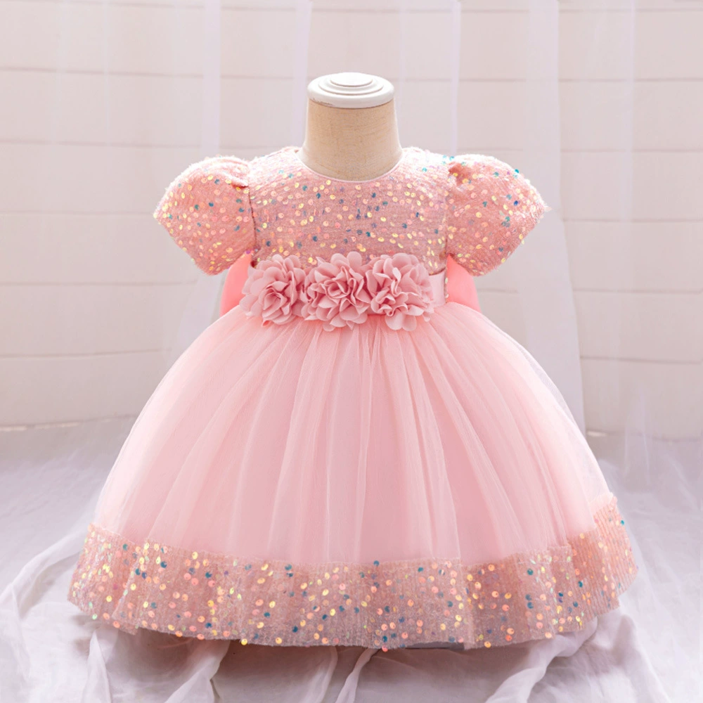 Children's dress for early age, three dimensional small princess costume, European style, flowered, Birthday gift