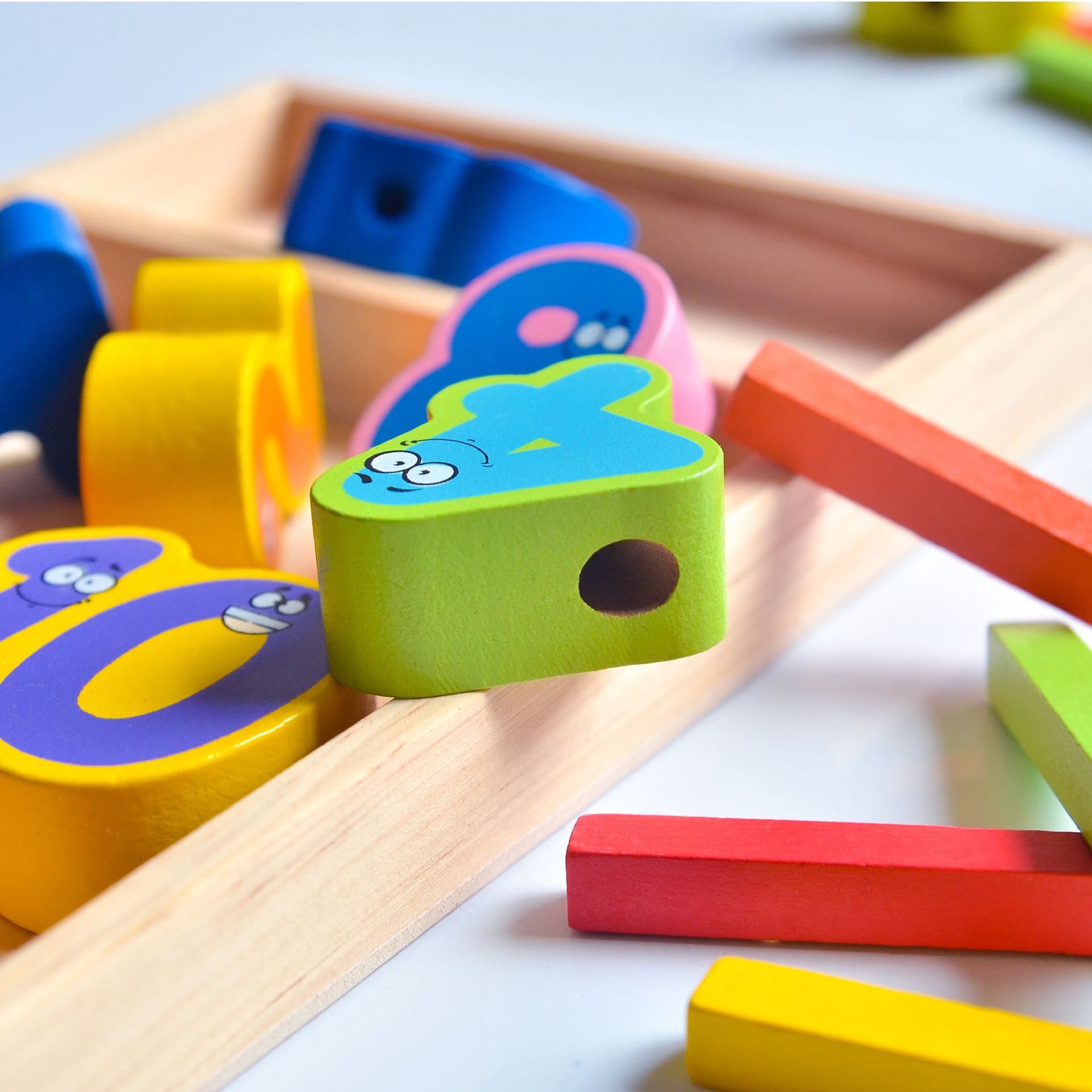 Xinyun juguetes de madera educación temprana Montessori digital niños bastón cognitivo juguetes educativos ayudas didácticas iluminación matemática