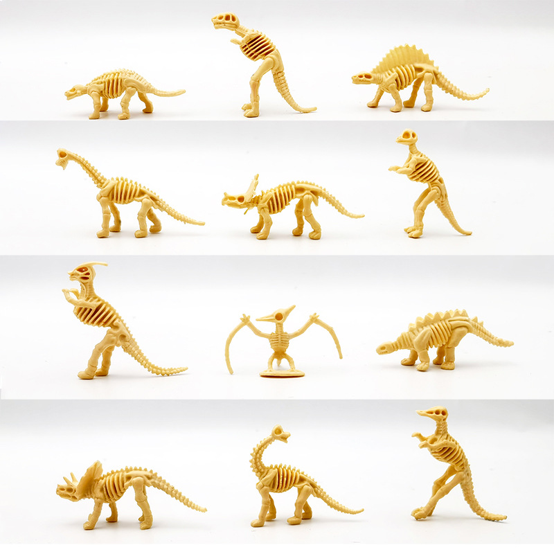 考古挖掘恐龍化石骨架獨角獸火烈鳥美人魚仿真動物模型兒童小玩具