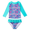 Children's swimwear for swimming, long sleeve, 3D, sun protection, European style