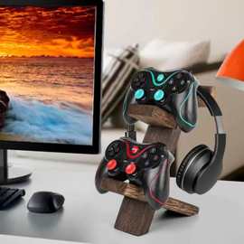 木质游戏手柄耳机收纳架电脑房耳机置物架游戏手柄耳机支架