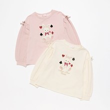 日系童装棉卫衣女童打底秋季长袖拼灯笼袖新款上衣