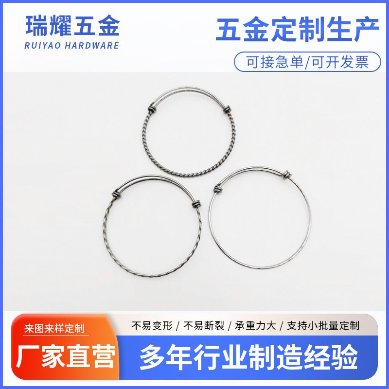 不锈钢304手镯流行女生1.6线径内宽50-65规格饰品现货可批发加工