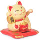 Solar energy waving lucky cat small size 2.5 inch waving car cake small ornaments wholesale new year goods to settle down