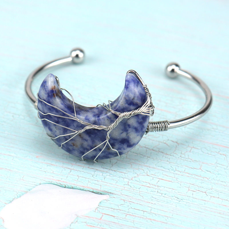 Fashion Moon Agate Plating Bangle 1 Piece