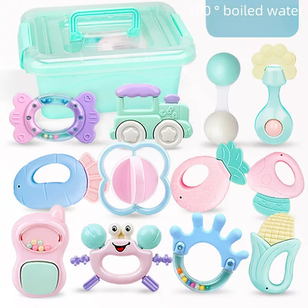 Boiled rattle baby toys baby 0-1 years old rattle newborn toddler educational teether