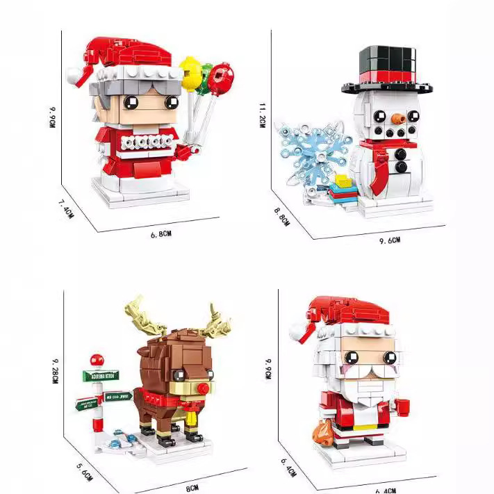 会員クロスボーダークリスマスイブのテーマサンタクロースのヘラジカ雪だるまの小粒を合わせて益智積み木のおもちゃを作ります。|undefined