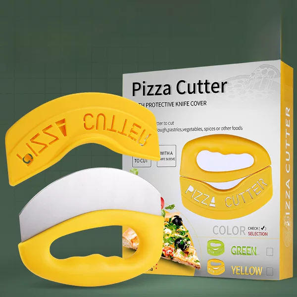 Stainless steel pizza cutter with protective cover pizza knife Amazon shake knife pizza knife multi-purpose cutting manufacturers