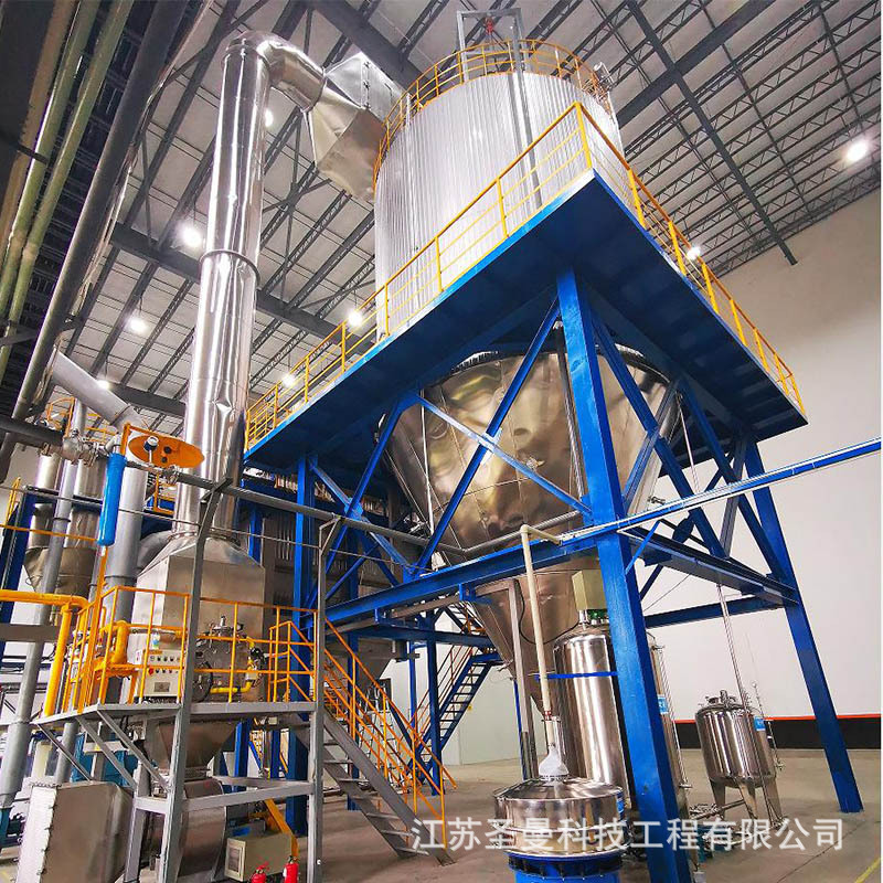常州圣曼-氮化硅陶瓷粉体喷雾造粒塔、碳化硼二流体闭式喷干塔