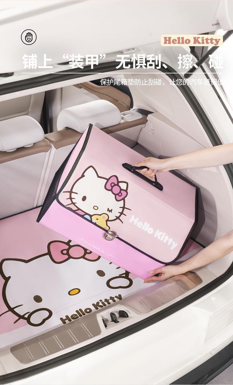 Hellokitty Car Cartoon Cute Trunk Mat Waterproof and Dirt-Resistant Easy to Clean Special Car Trunk Mat