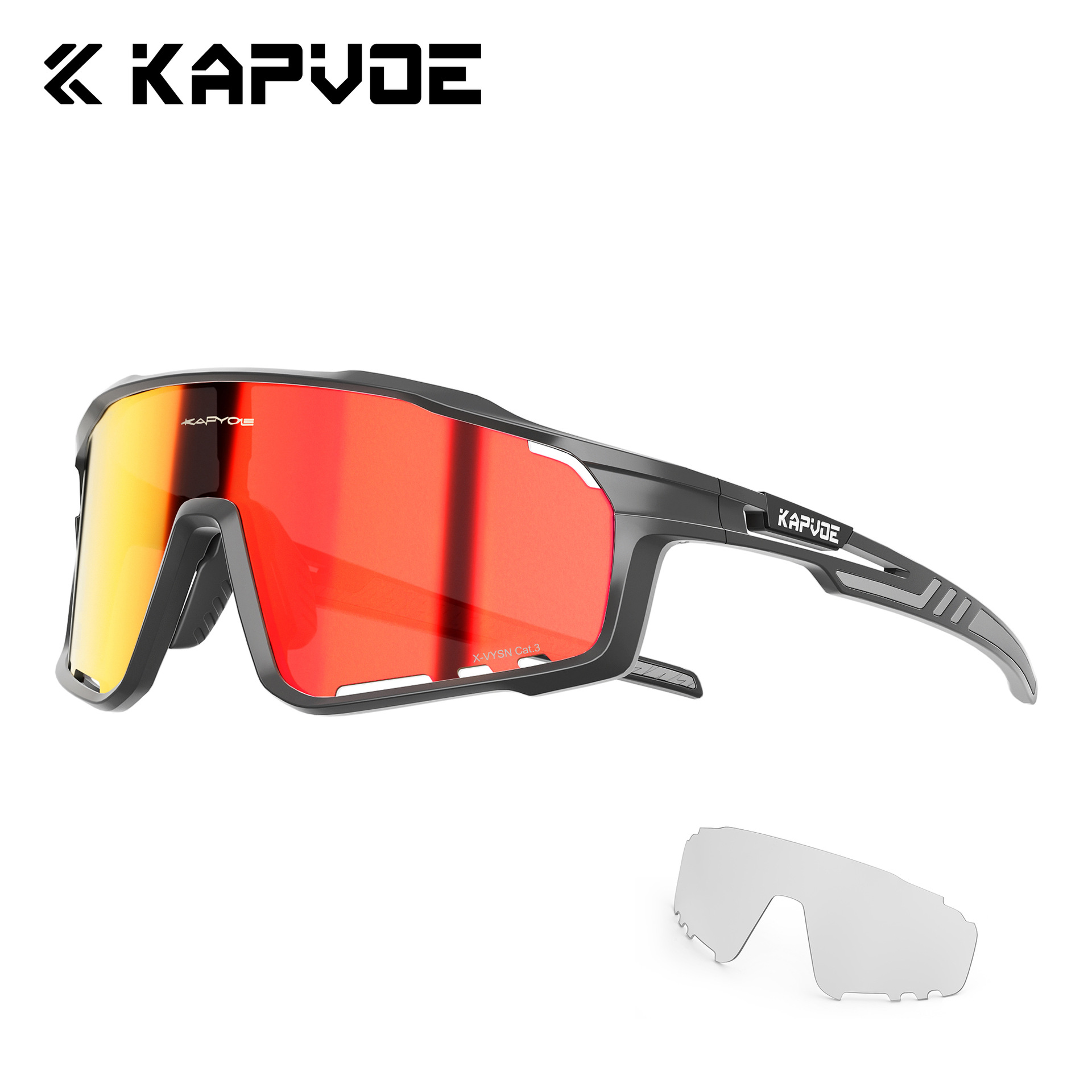 Gafas de Ciclismo Fotocromáticas de TR90 con 2 Lentes A Prueba de Viento para Montaña