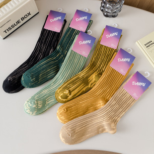 Autumn and winter new socks in the tube women's socks old pile of cotton socks street tide high tube women's socks ins wind thick cotton socks