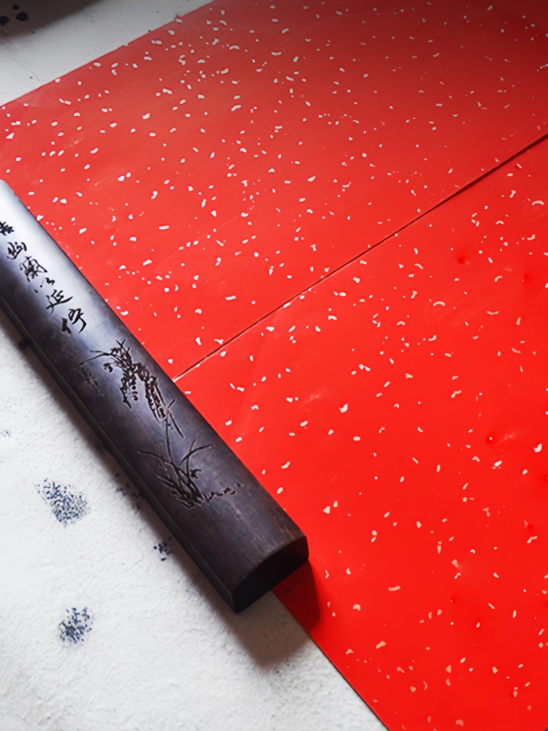 万年红结婚对联纸空白手写铜版纸春联书法作品纸婚庆洒金烫金