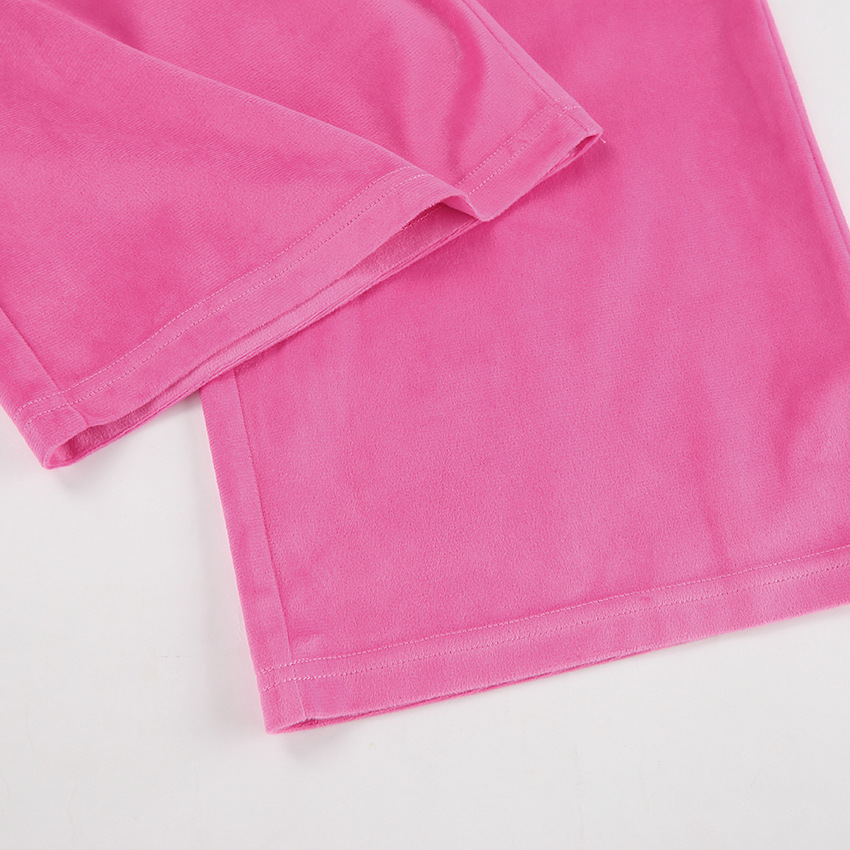 2024 hiver nouveau costume en velours mode européenne et américaine fermeture éclair à manches longues style sport pull à capuche costume décontracté_voghion.com