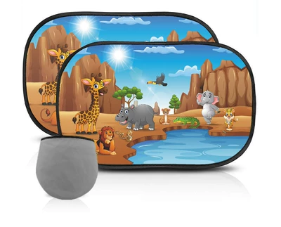 Sunshade, Electrostatic Adsorption Sunshade Board, Sun shade - 16small-animals-by-the-lotus-pond