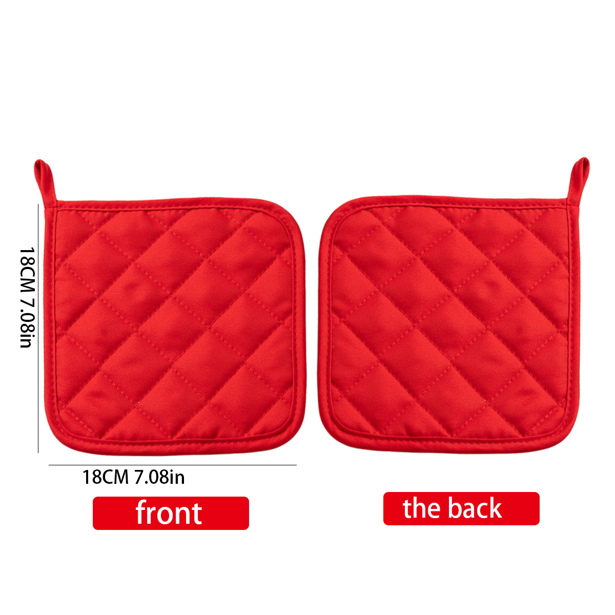 Tela doméstica diaria almohadilla de aislamiento térmico almohadilla de comedor de doble cara estofado de color sólido lavable almohadilla de taza anti-slip personalizada image 6
