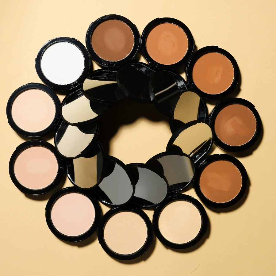 Трансграничная пудра без логотипа для макияжа пятно Compact Powder Многоцветный макияж для макияжа для контроля масла порошок на заказ