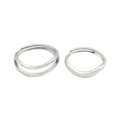 [Fit] Original niche design ring s925 sterling silver couple ring fashionable men and women live ring jewelry
