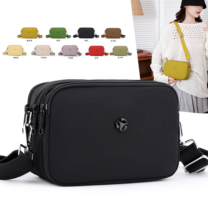 Oxford Cloth Crossbody Bag for Women, Niche Design Shoulder Bag, Nylon Waterproof Multi-Compartment Nylon Cloth Bag, Compact and Versatile