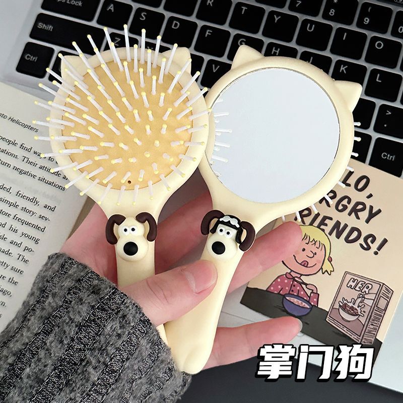 New Cartoon Cute Dog-Shaped 2-in-1 Airbag Comb, Compact and Portable Mini Massage Air Cushion Comb with Mirror New Cartoon Cute Dog-Shaped 2-in-1 Airbag Comb, Compact and Portable Mini Massage Air Cushion Comb with Mirror
