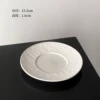 Stone pattern ceramic dish-white