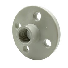 PPH内丝法兰塑料PPR内螺纹法兰耐高温化工级BSPT内牙PP管道法兰片