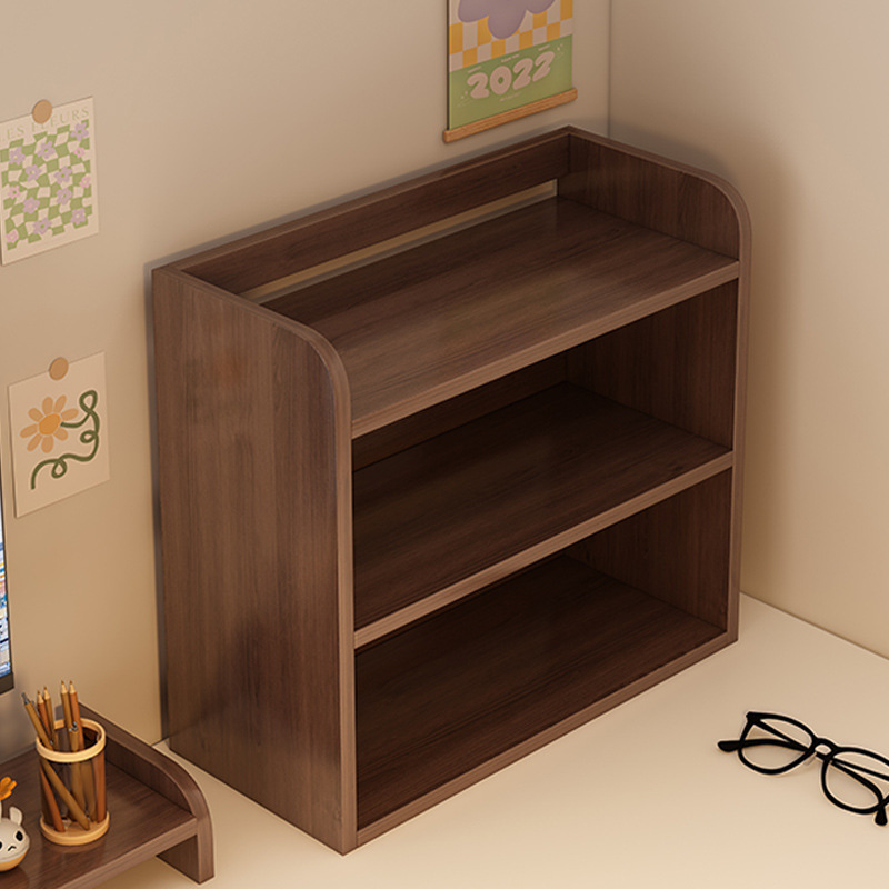 Solid Wood Desktop Bookshelf Storage Rack Storage Locker Simple Household Wall Corner Small Narrow Cabinet Floor-Standing Bedside Cabinet