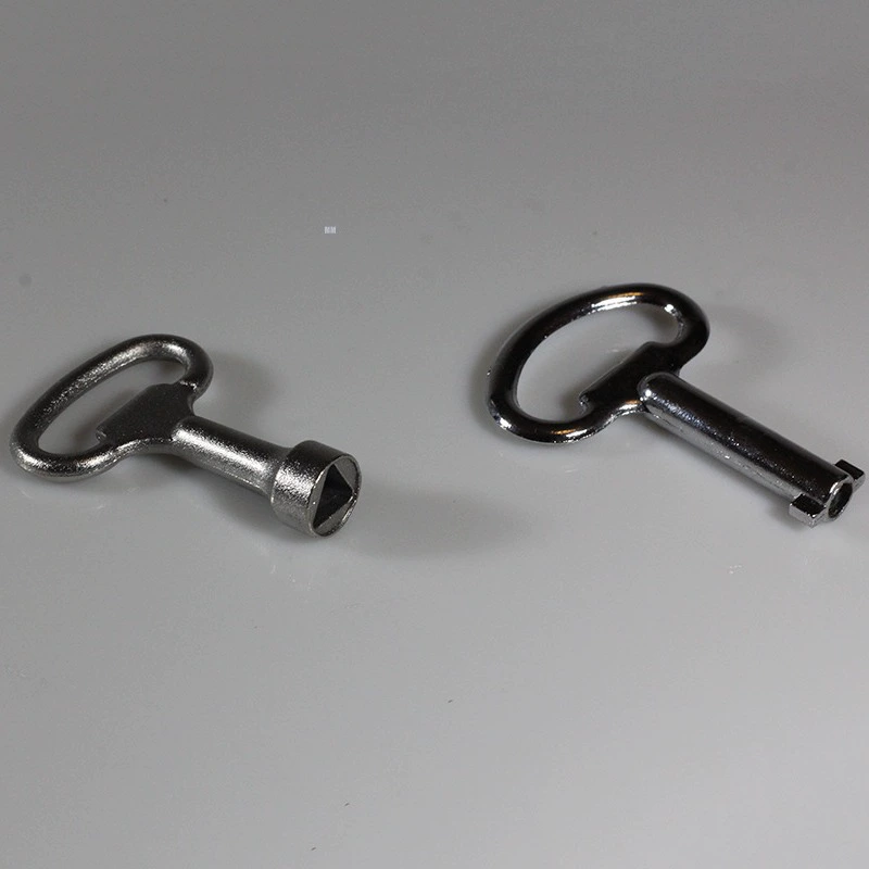 Ms705 triangular lock iron key rotation lock trash can key train lock key distribution cabinet lock key
